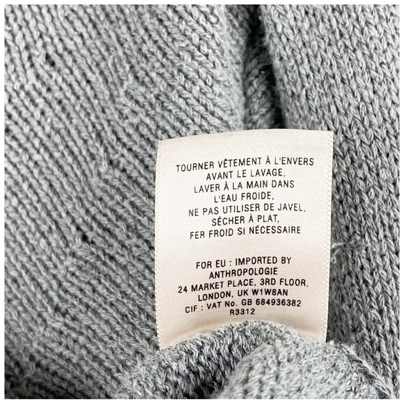 Anthropologie‎ Sparrow Gray Fringe Cardigan Size Small - Picture 10 of 10